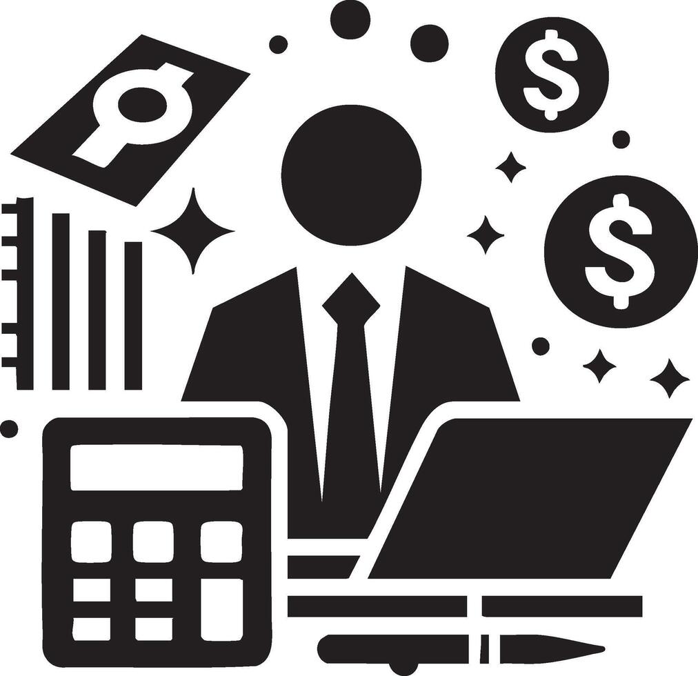 Logo of Expert Financial Advisor Helping with Accounting and Investments vector