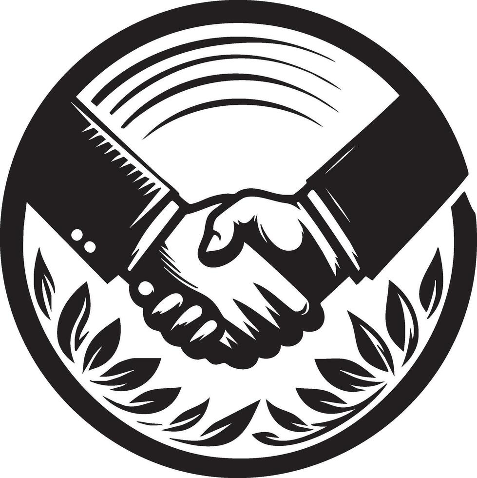 Logo of Symbol Handshake Unity Business Partnership Cooperation Illustration vector