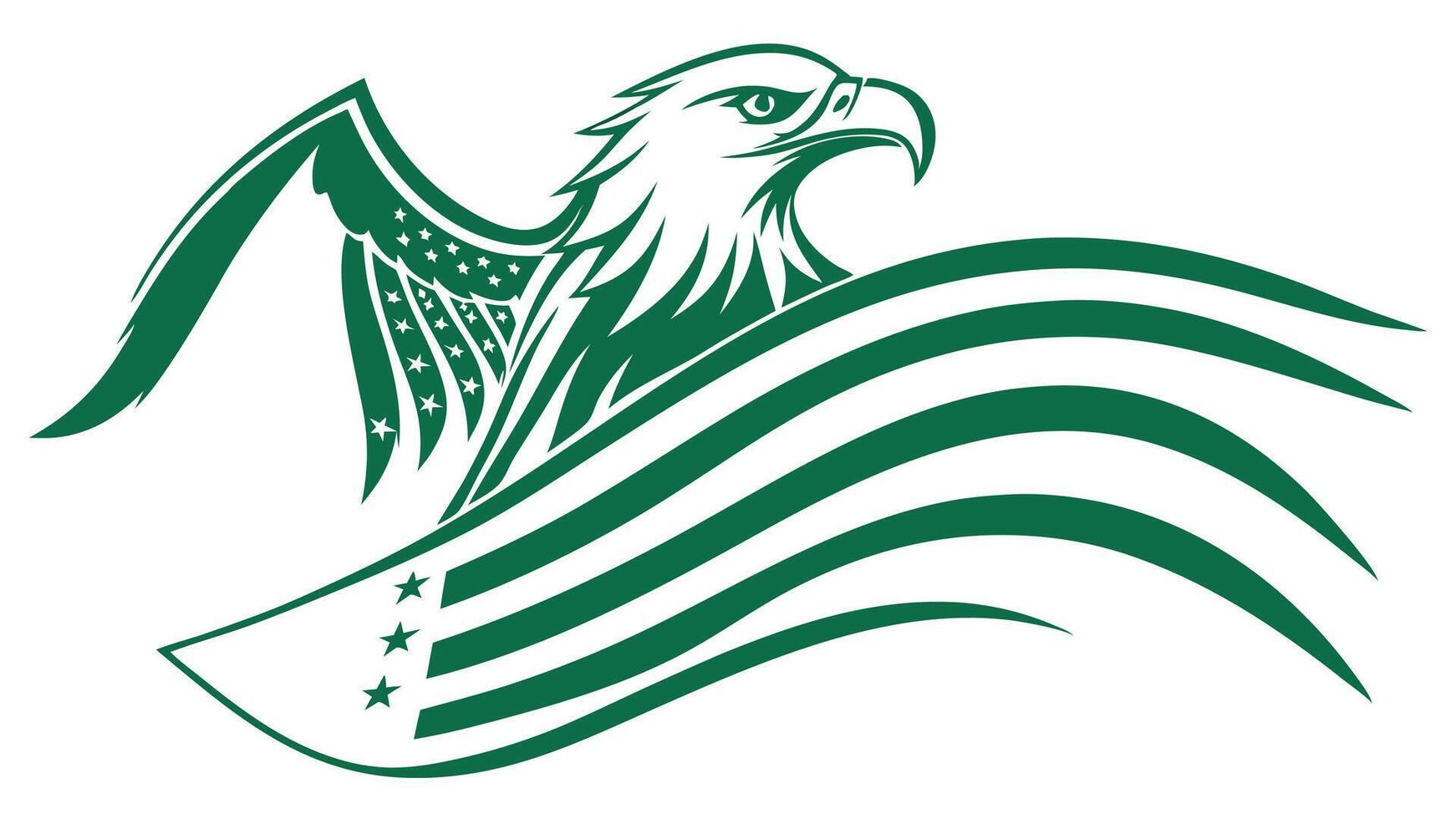 Eagle flag patriotic american symbol design graphic illustration usa freedom independence day art vector