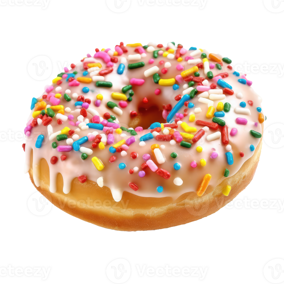tasty donut with sugar png