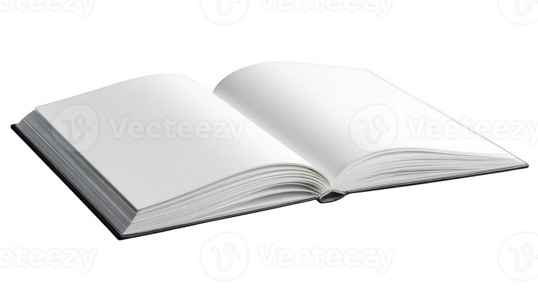 Open Blank Book for Literature, Study and Reading Concepts isolated on transparent background png