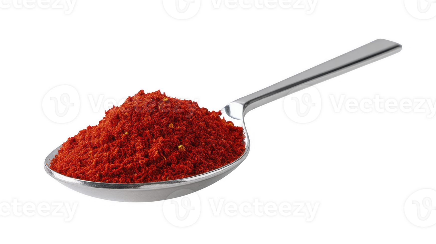 Red Chili Powder in Spoon isolated on transparent background png
