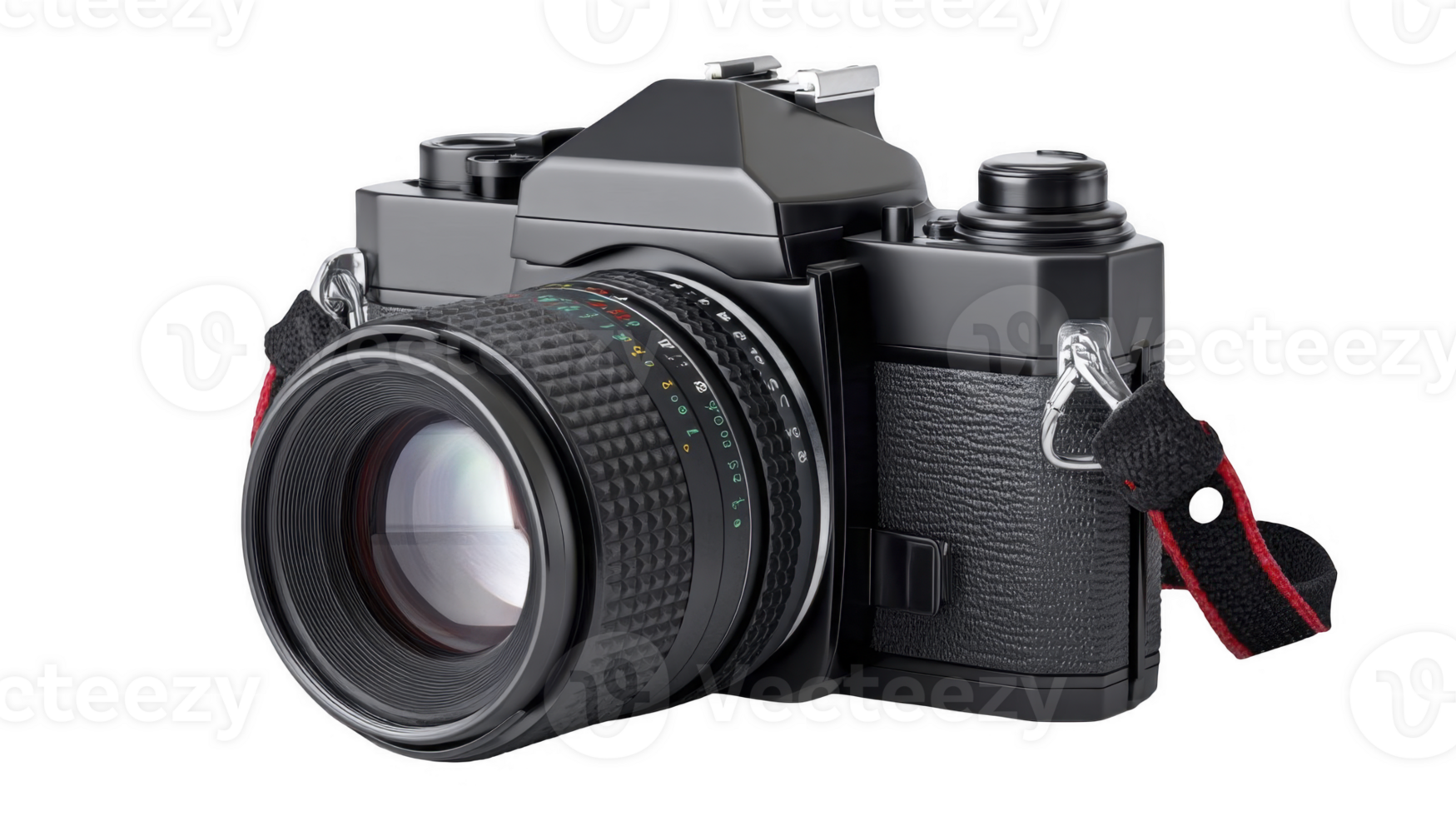 Professional DSLR Camera Front View for Photography and Tech isolated on transparent background png