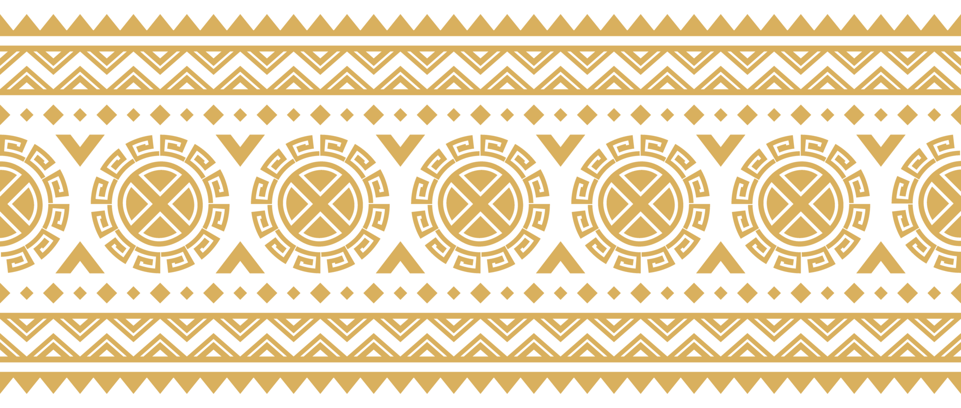Traditional tribal style with ethnic aztec navajo seamless border design. png