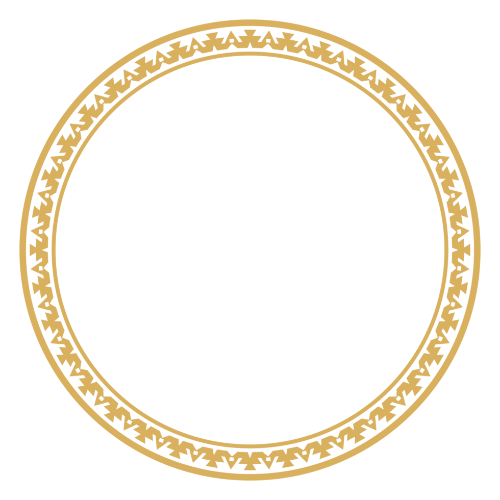 Navajo ornamental frame with round abstract vintage element. png