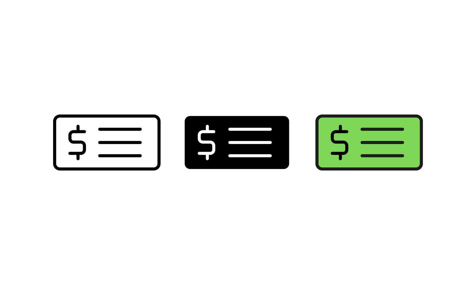 A collection of design illustrations featuring check icons, which symbolize the concept of payments and financial transactions. vector