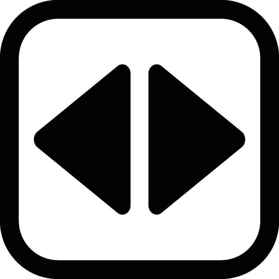 A black and white icon of two arrows pointing in opposite directions vector