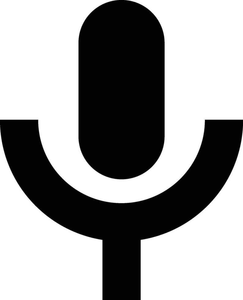 A microphone icon on a white background vector
