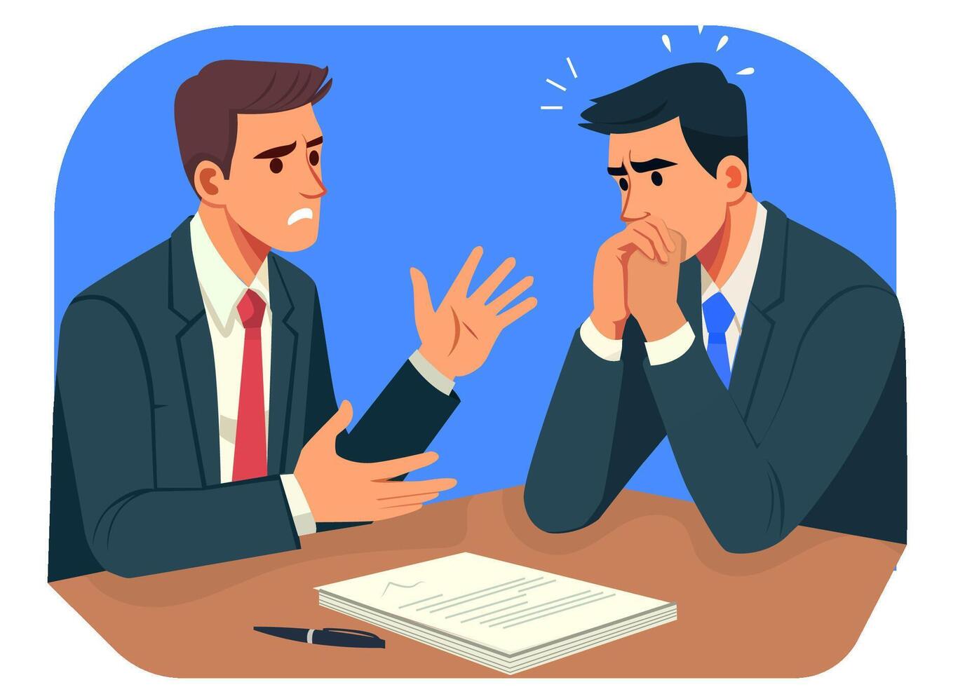 Businessmen are in talks for joint venture vector