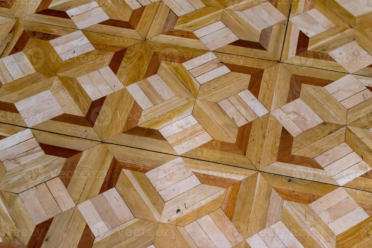wooden floor with brown slats. background or texture photo