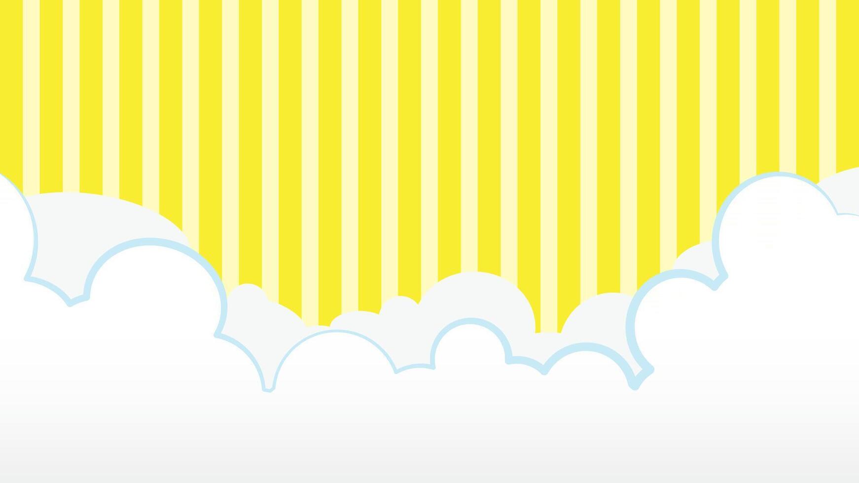 The background of the clouds has a backdrop of alternating colored straight lines. vector
