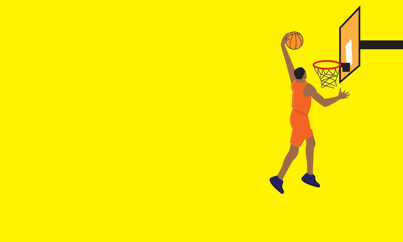 slamdunk style basketball player illustration. good for sport graphic resources. vector