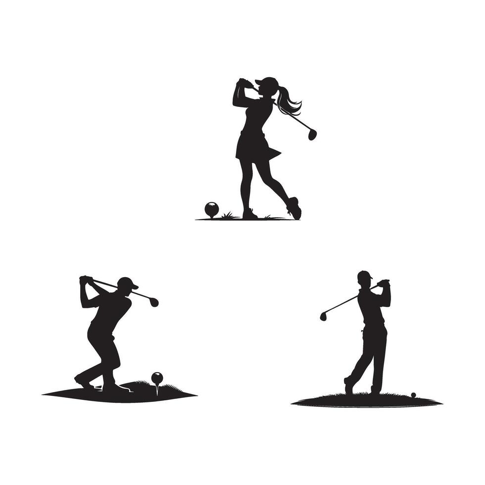 Golf silhouette illustration vector