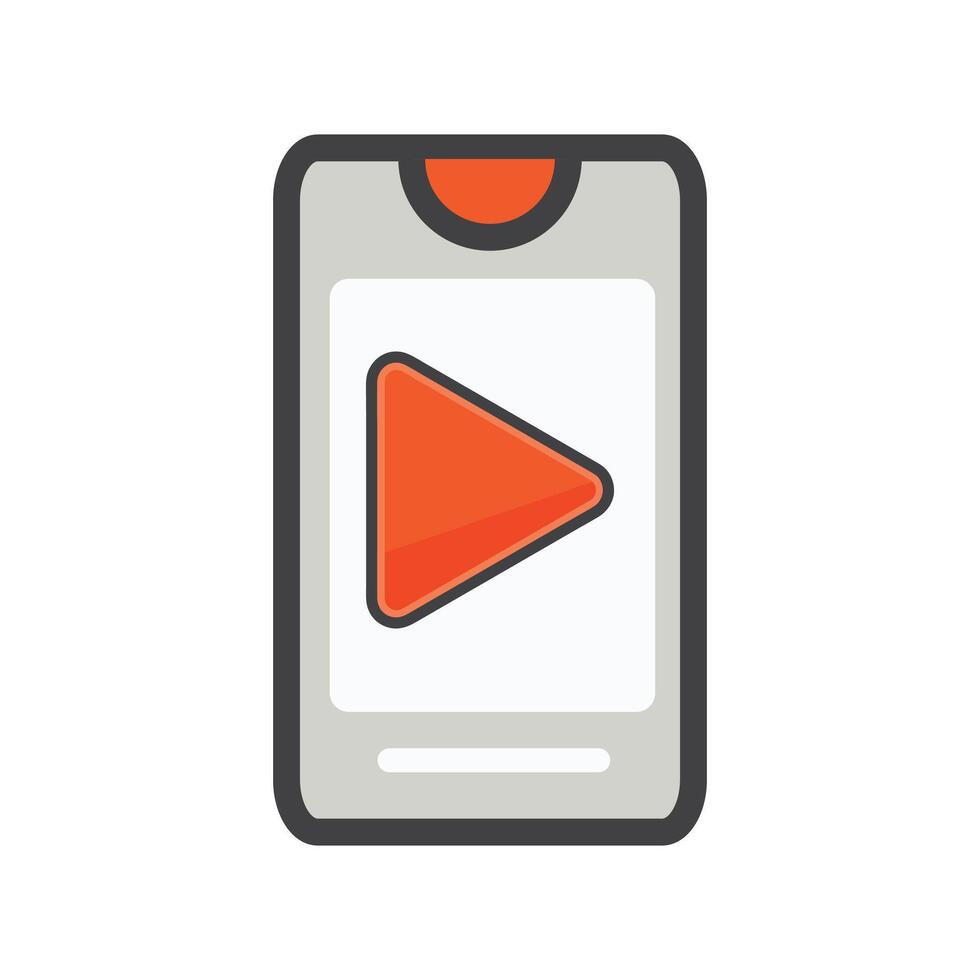 smartphone with icon. smartphone illustration. Flat icon. vector