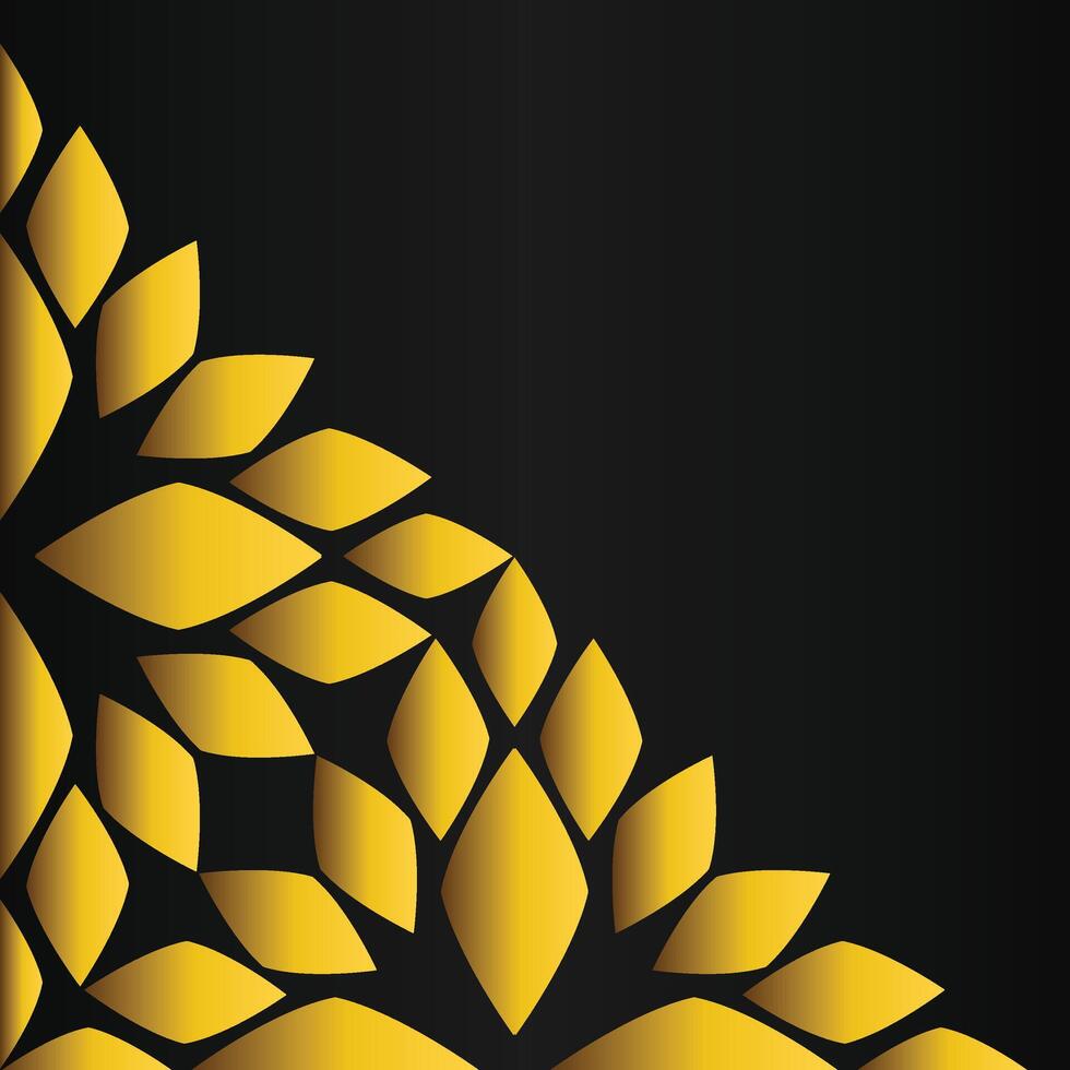 Gold Etching Floral Decoration vector