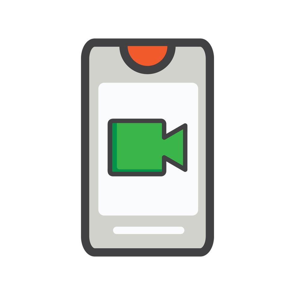 smartphone with . smartphone illustration. Flat icon. vector