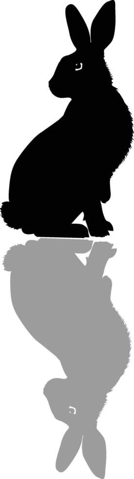Silhouette Rabbit Animal Shadow Design vector