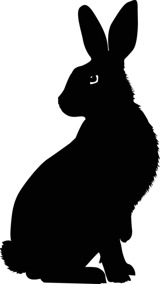 Silhouette Rabbit Animal Outline Art vector