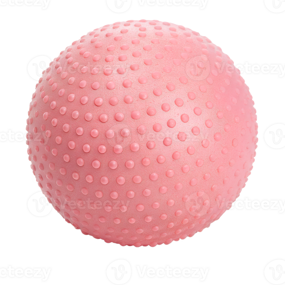 Pink exercise ball for exercises and muscle recovery isolated on the transparent background png