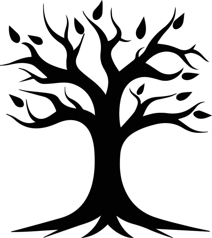 silhouette Tree Design Icon Image vector