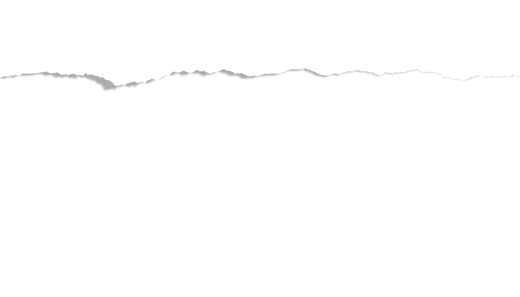 White torn ripped paper isolated on transparent background, design element png