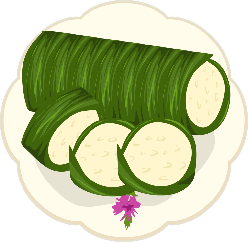 Lemang sticky rice illustration png