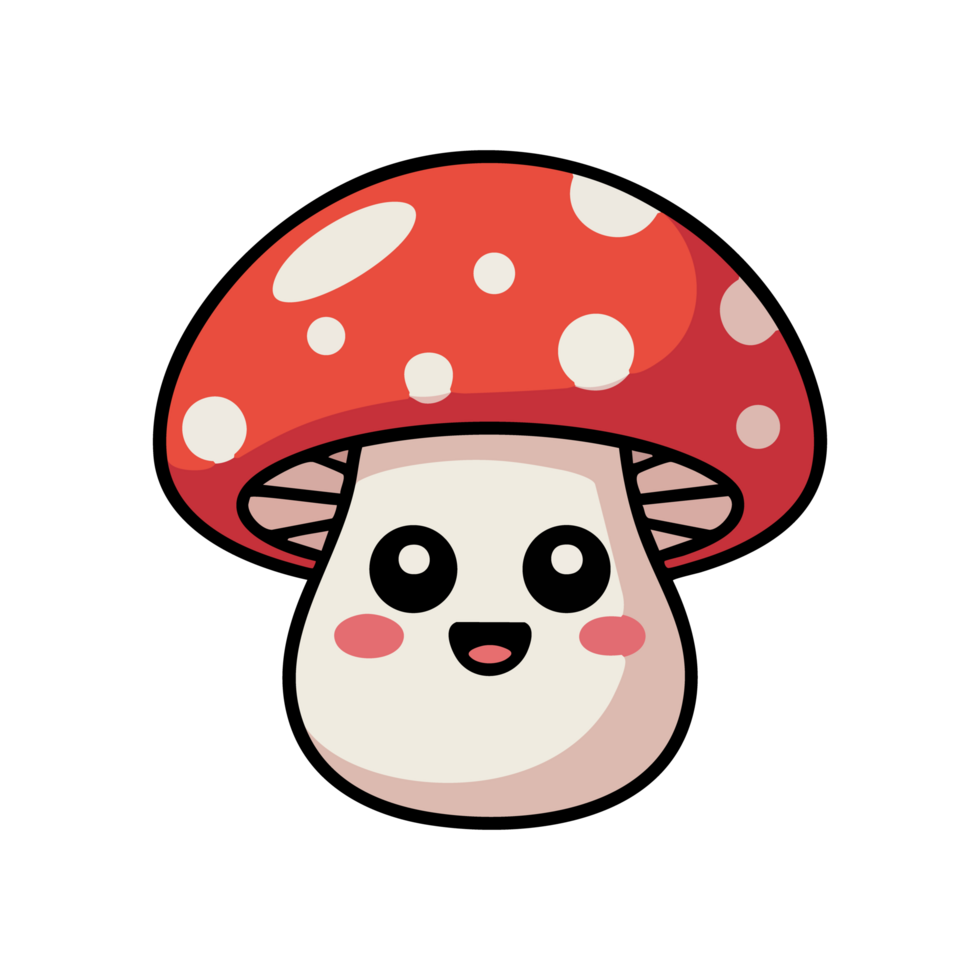Cute icon character mushroom png