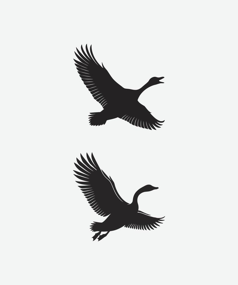 flying birds silhouette vector