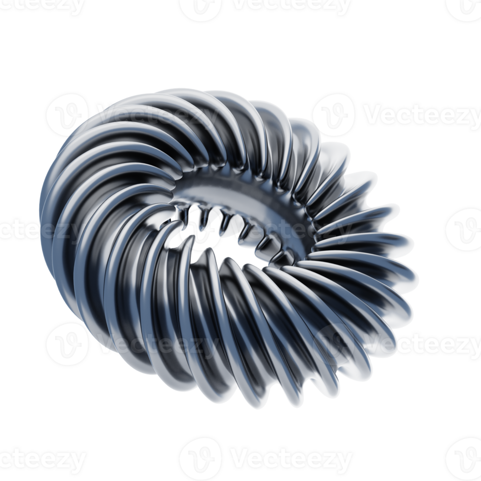 a 3d model of a metal sphere png