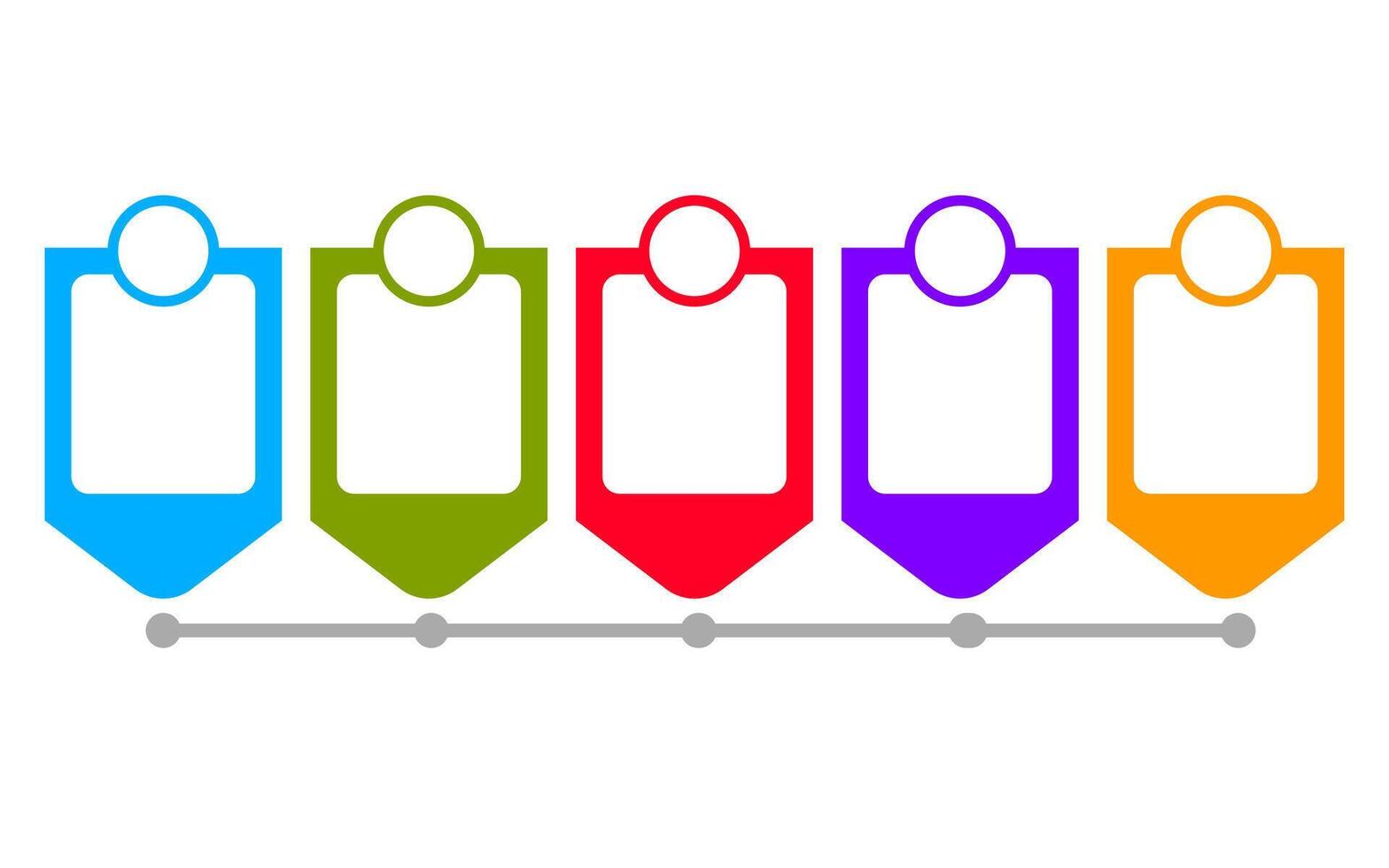 Infographic colorful time line with five steps for promoting your business. vector
