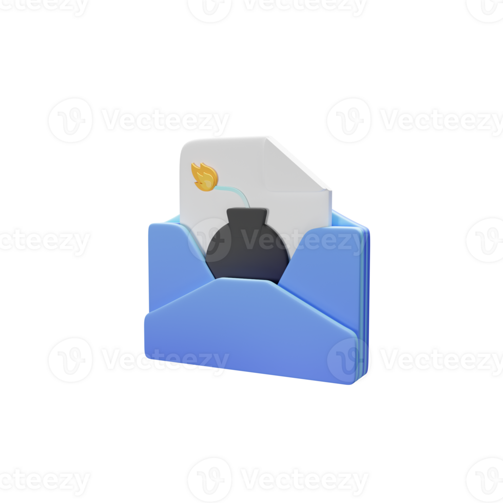 An envelope with a card inside png
