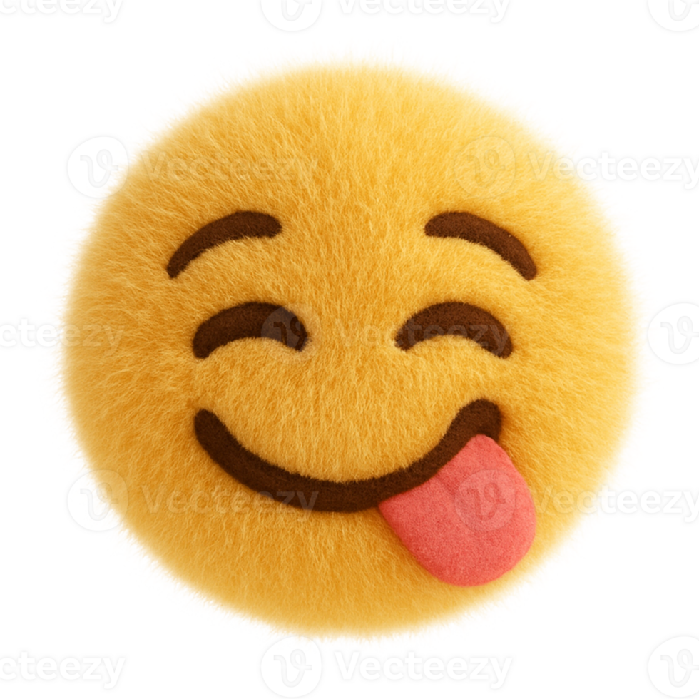 A yellow emoticion with a tongue sticking out png
