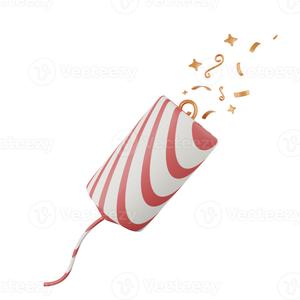 Christmas Cracker 3D illustartion png