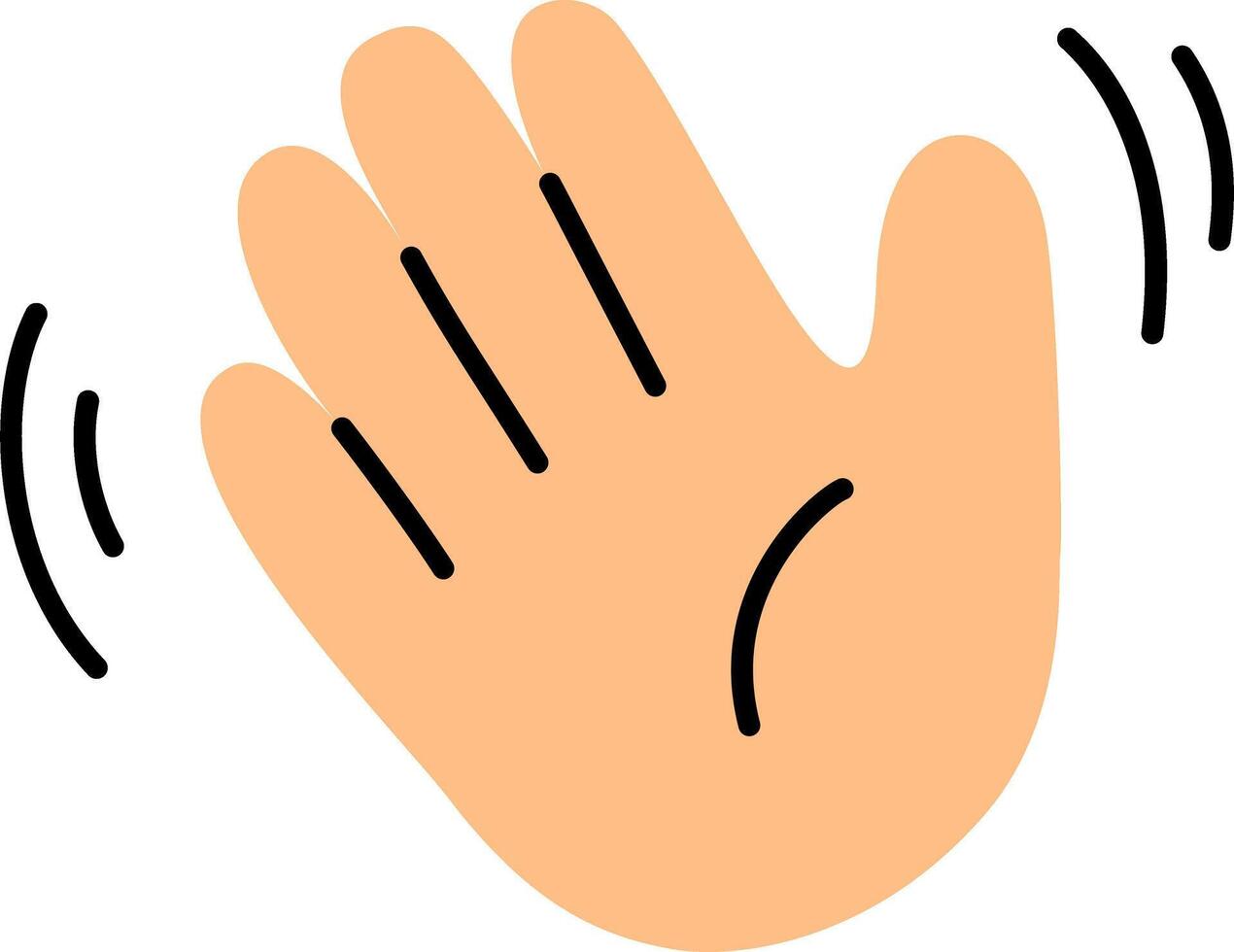 Yellow Hello Emoji In Cute Style vector