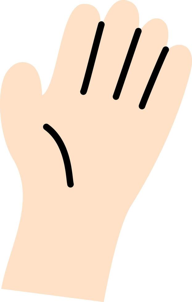 Hi Hand Emoji Cute Style Drawing vector