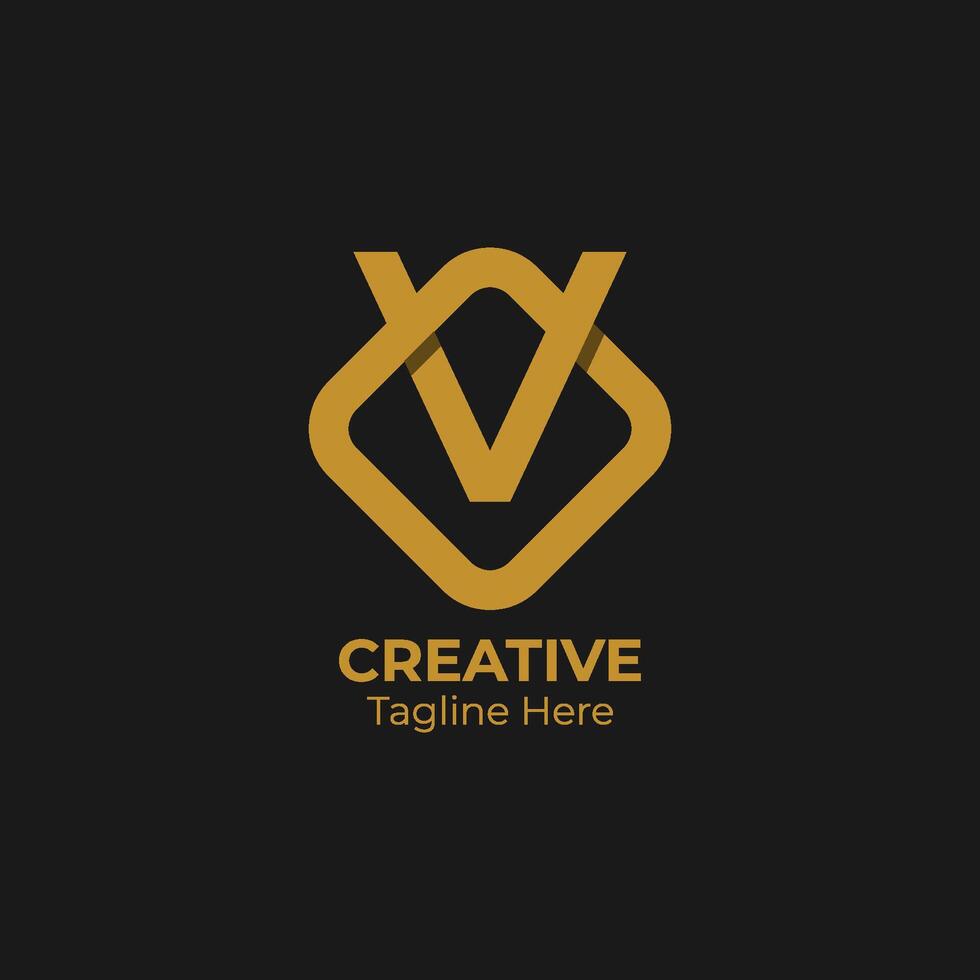 Initial letter V logo design. Creative and modern V logo. vector