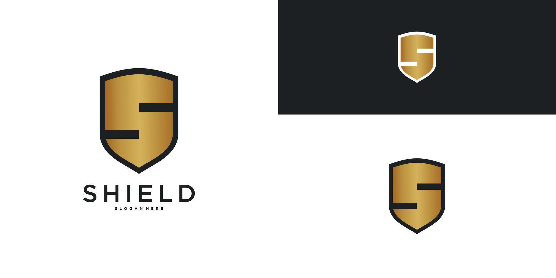 Letter S shield logo designs template. Premium vector