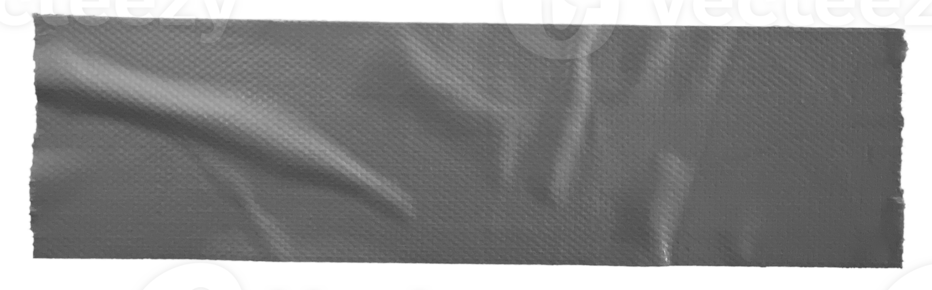 Wrinkled gray duct tape texture, realistic mockup isolated background png
