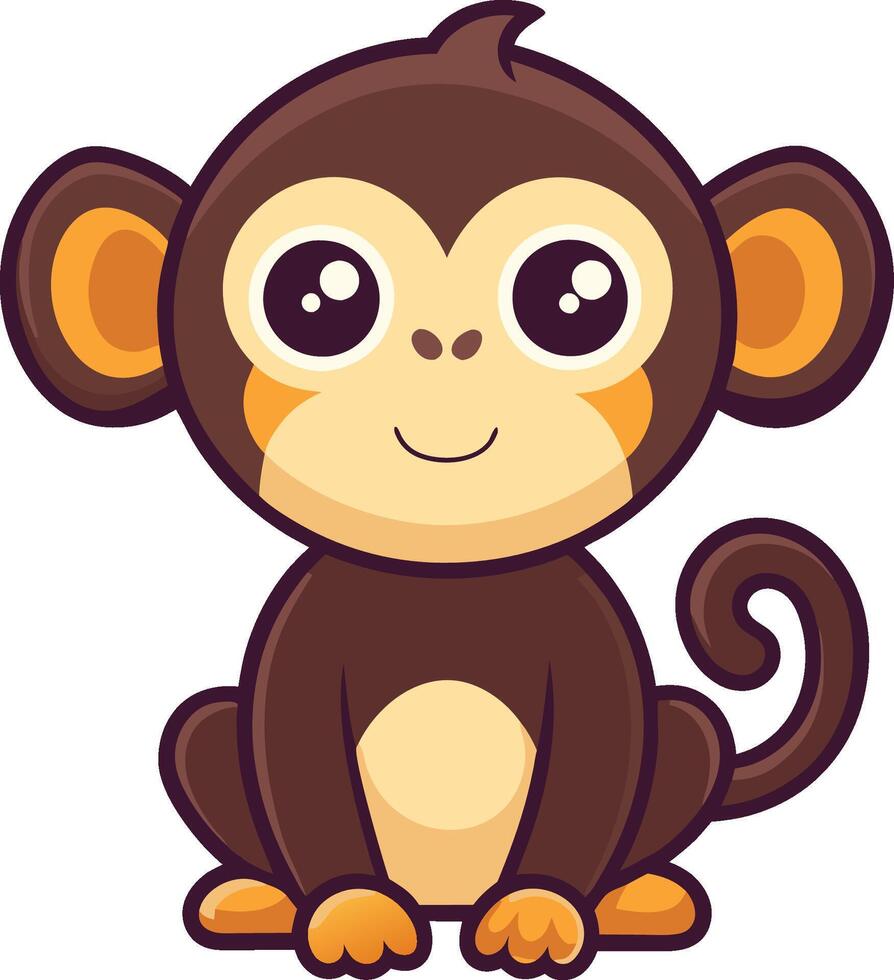 Cartoon Baby Monkey vector