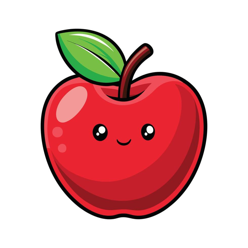 Juicy Red Apple Drawing vector