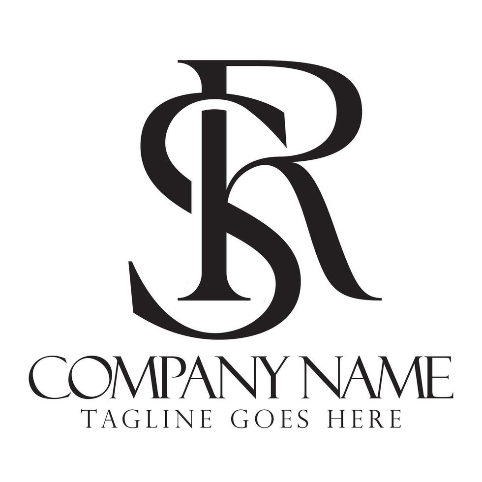 Creative letter SR or RS logo design concept for a business and a company identity vector
