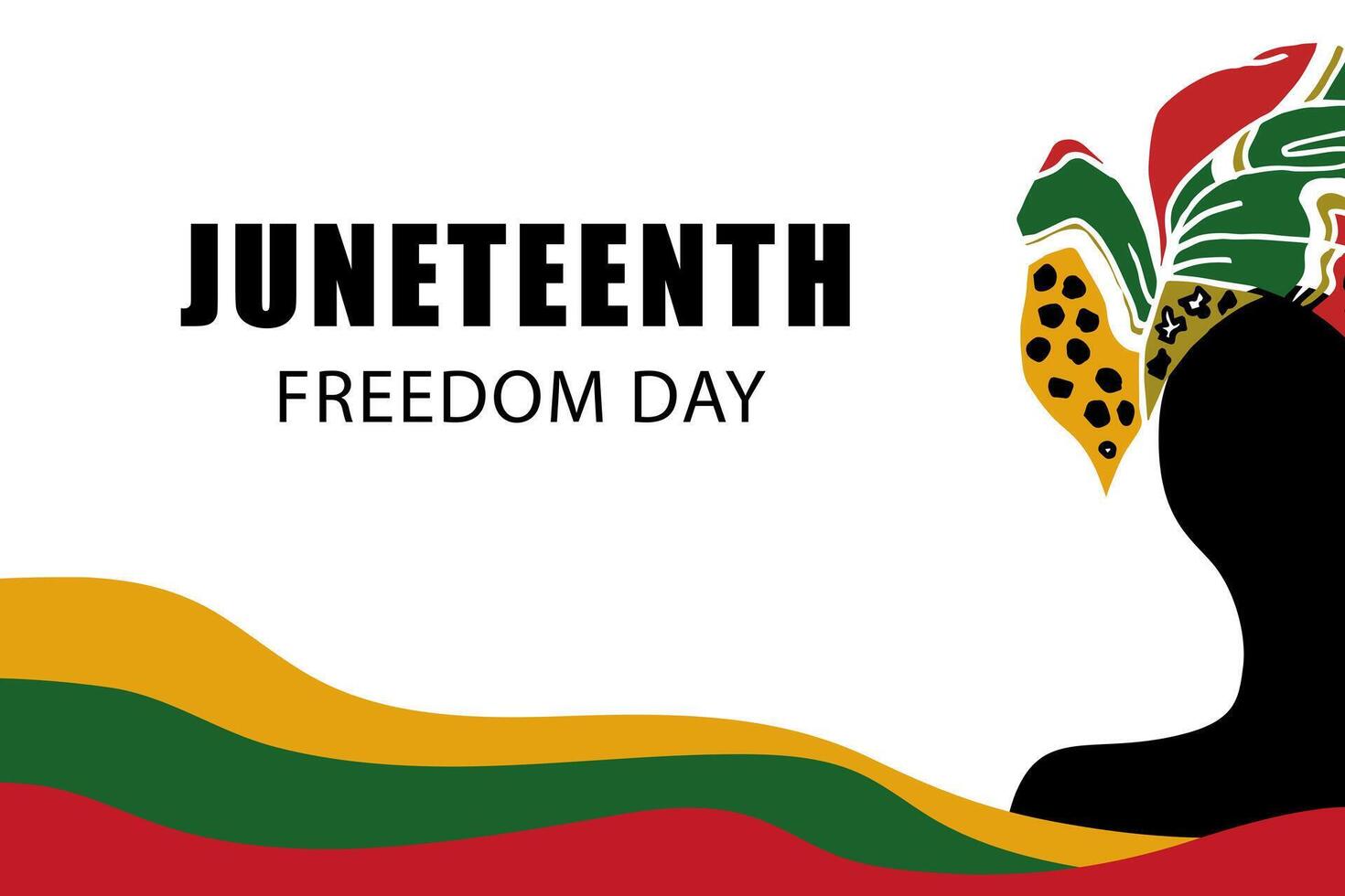 Juneteenth Freedom Day. Greeting card. vector