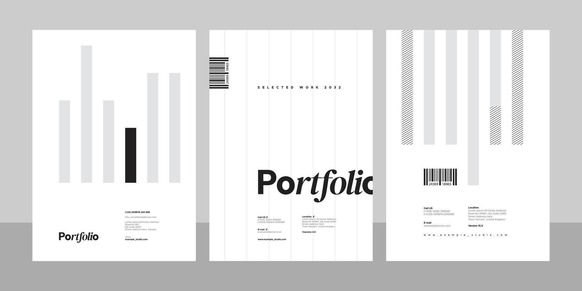 portfolio brochure cover vector