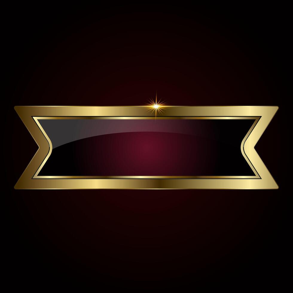 The angular design and sharp edges bring a contemporary edge, while the golden sheen adds timeless sophistication. and dark red Button web steel on dark background vector