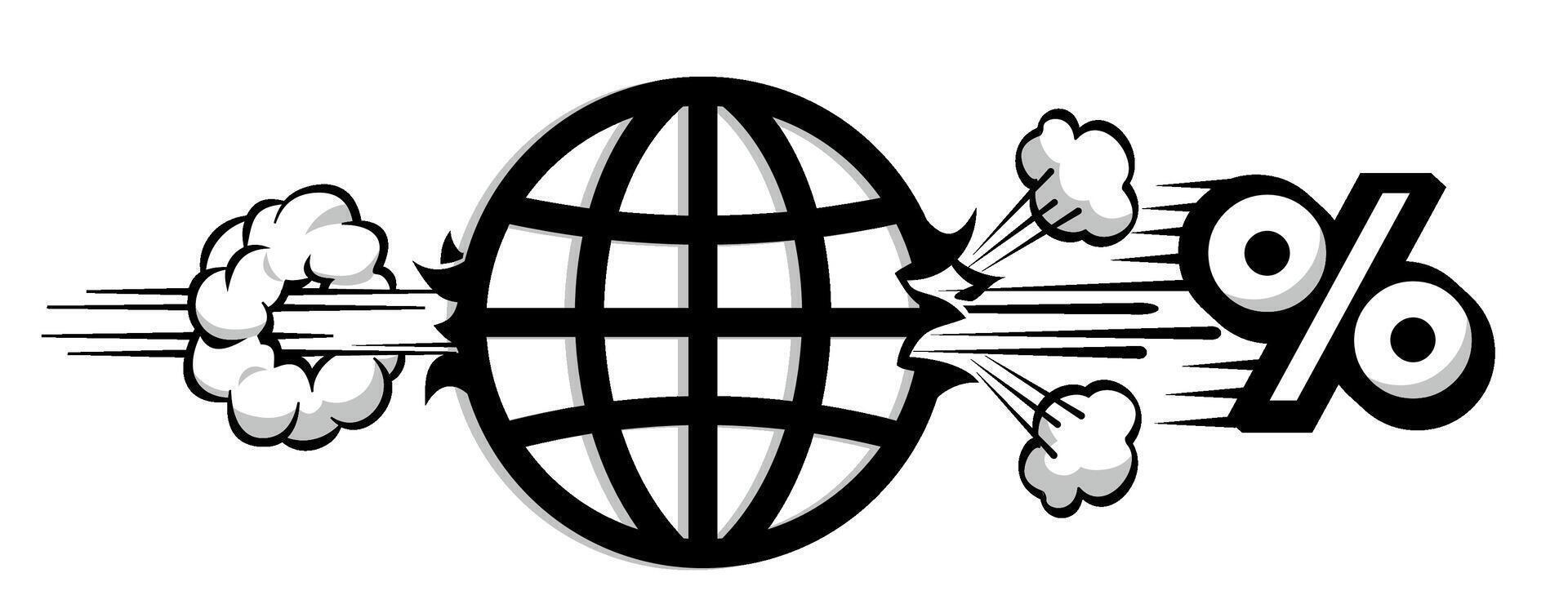 tariffs of global trade war vector