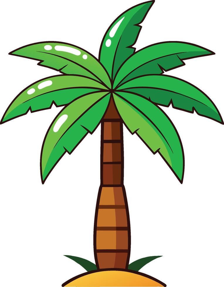 Palm Tree Illustration for Tropical Themes. vector