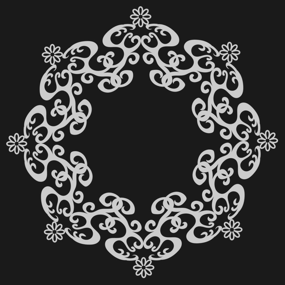 Original light pattern of round shape on dark background for tiles or fabric vector