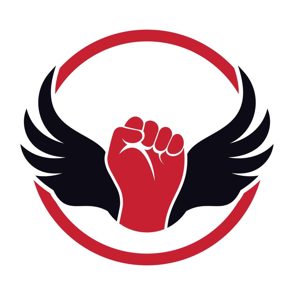 Wing fist design.. vector