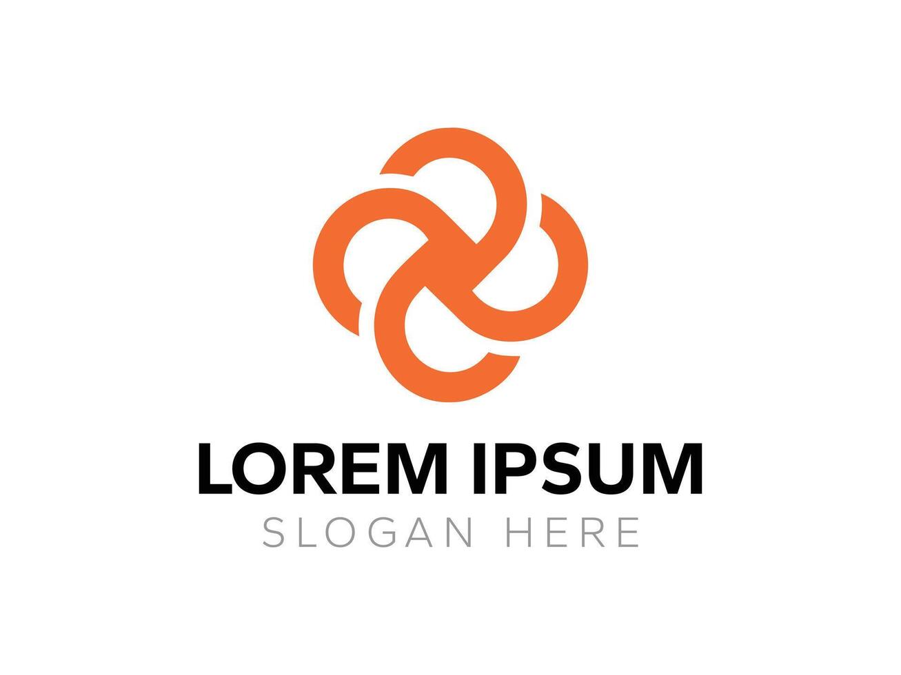 Modern Orange Abstract Logo Design Template vector