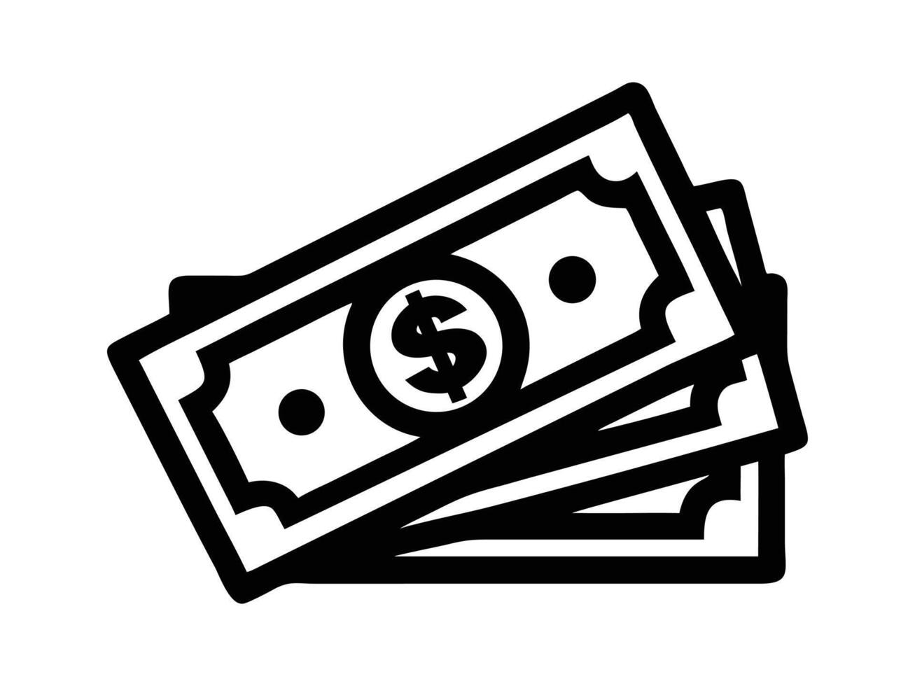 Stack of Money Icon, Representing Financial Success vector